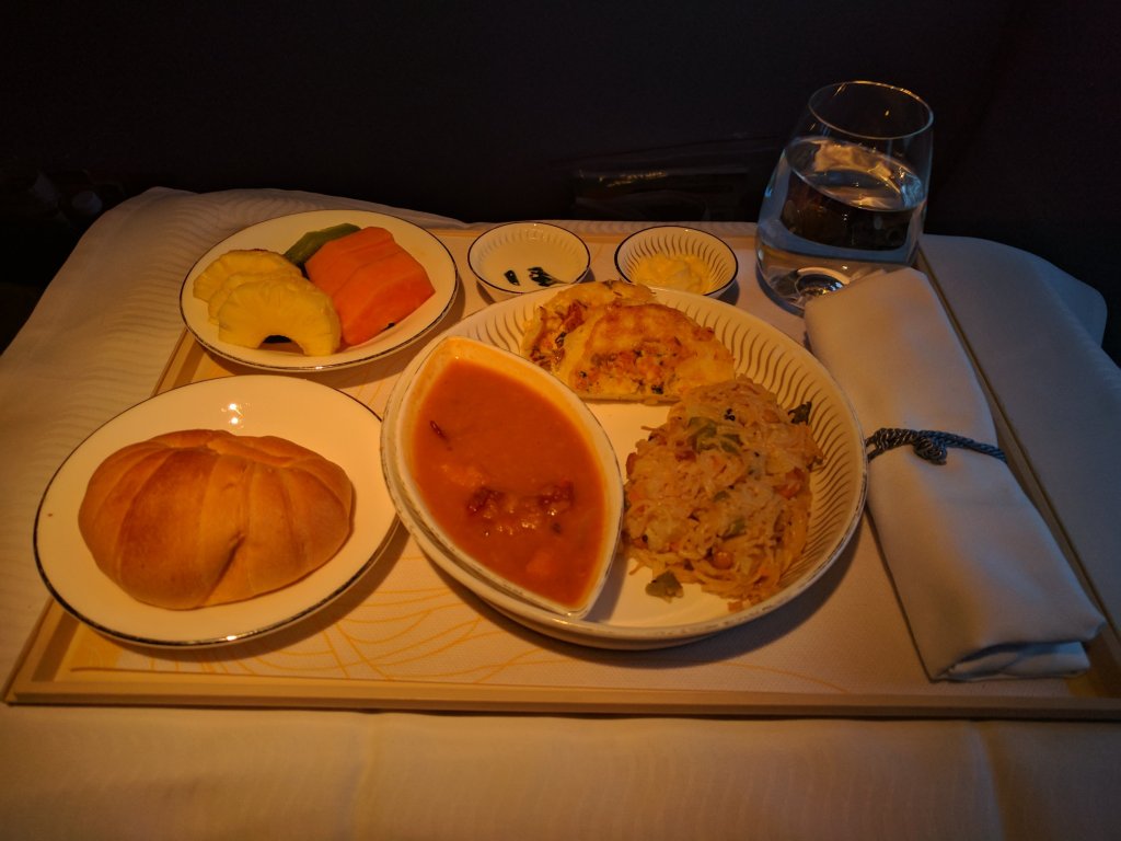 Breakfast on the&nbsp;flight