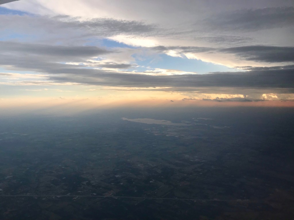 Sunset from the&nbsp;sky.