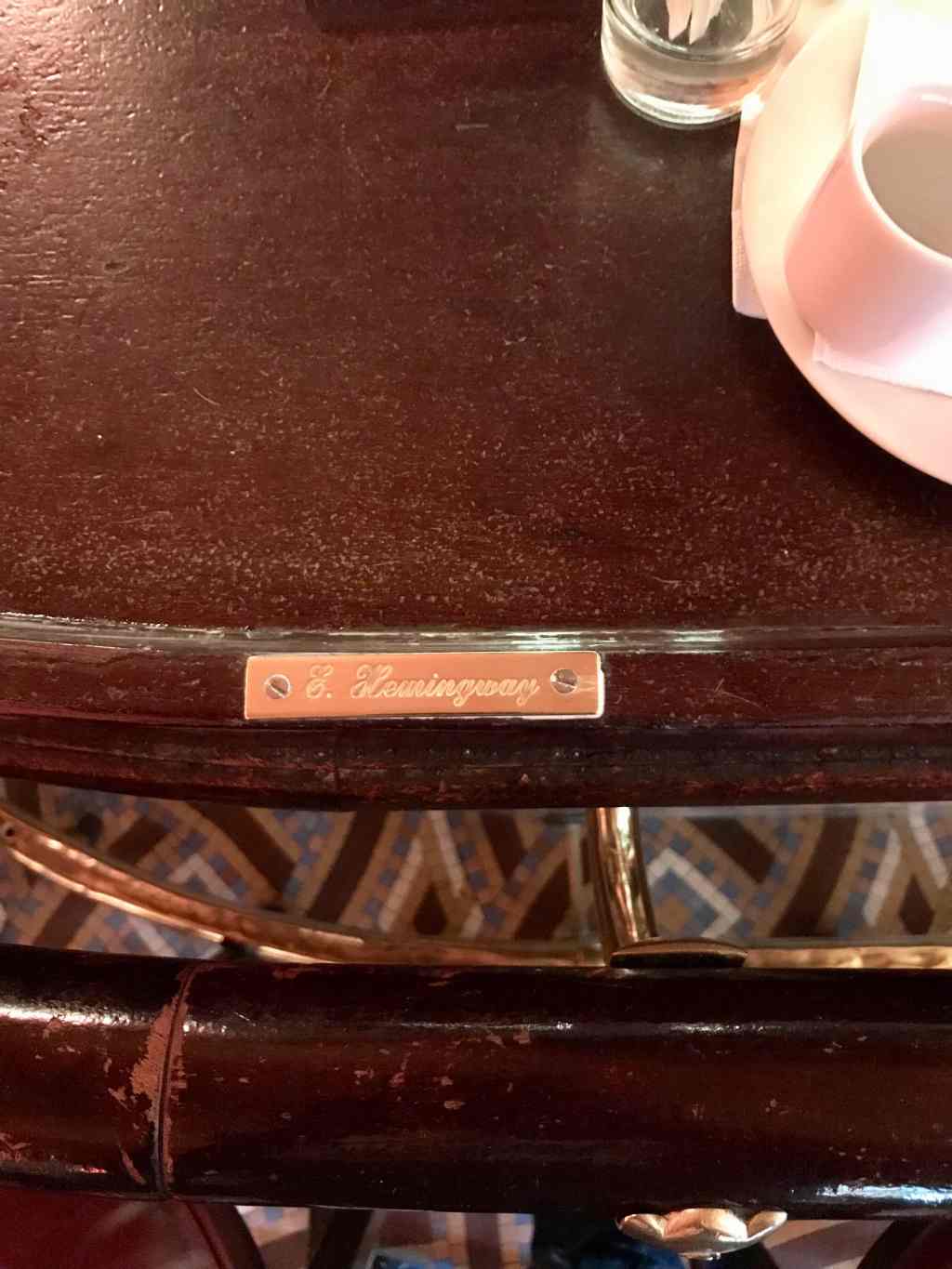 Hemingway’s coffee spot