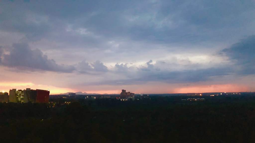 Sunset from the&nbsp;balcony