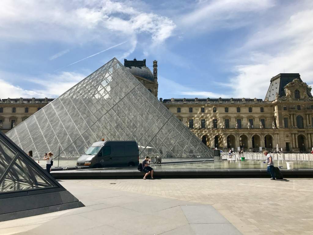 Outside the Louvre!