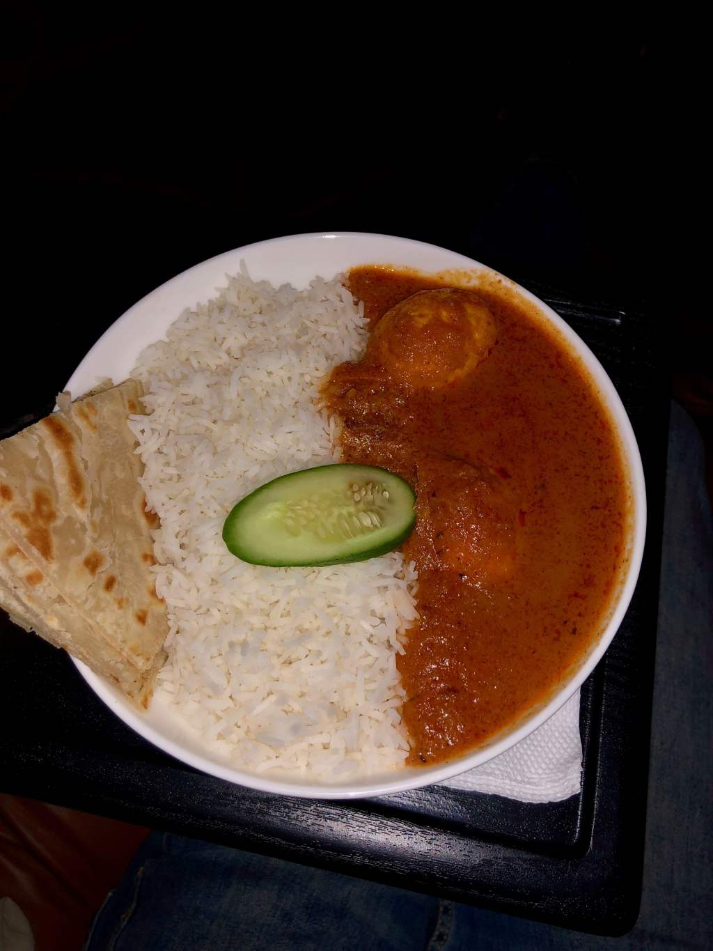 Parotta, egg curry &&nbsp;rice