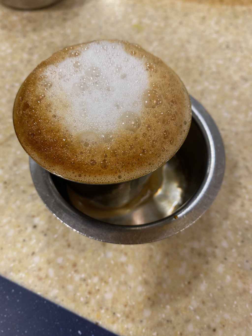 Foamy Filter Coffee.