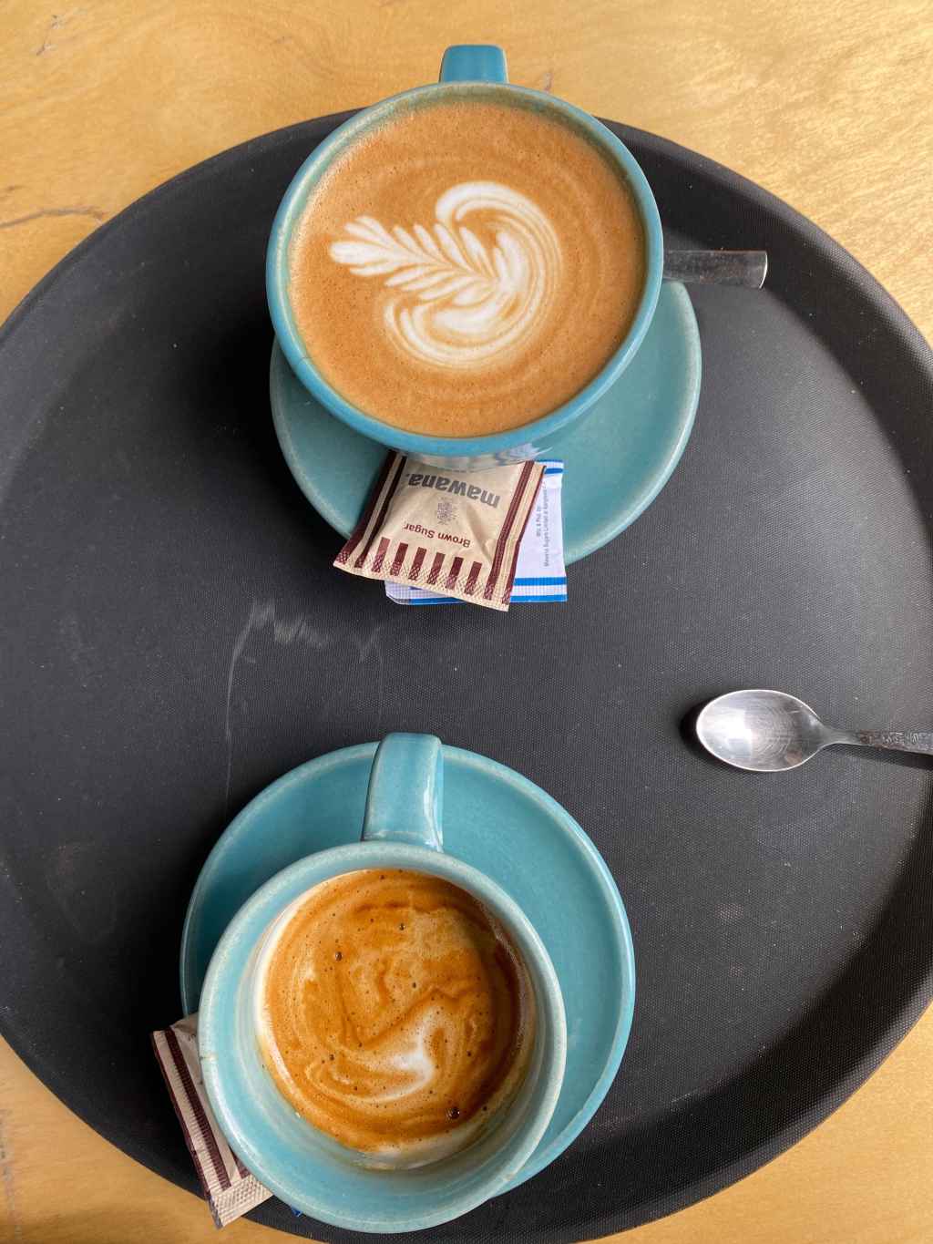 Cortado and Mocha at&nbsp;noon.