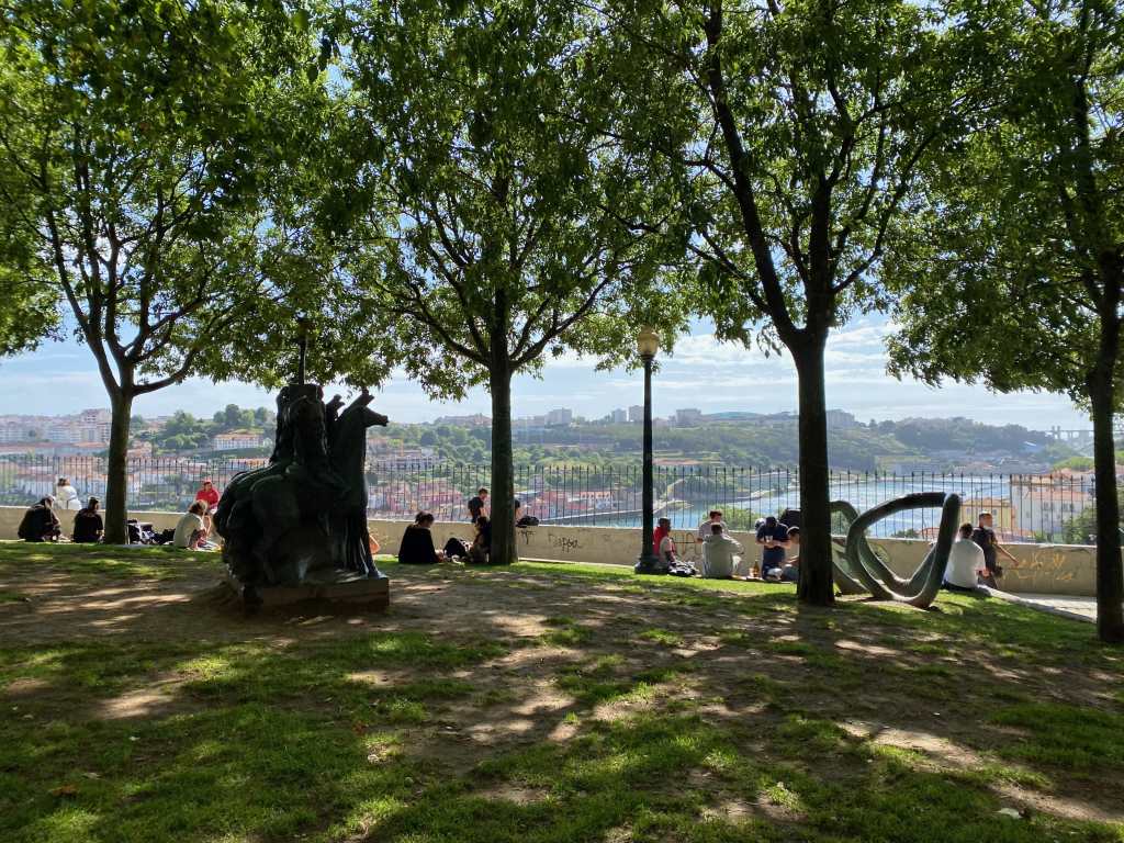 Walking through the&nbsp;park