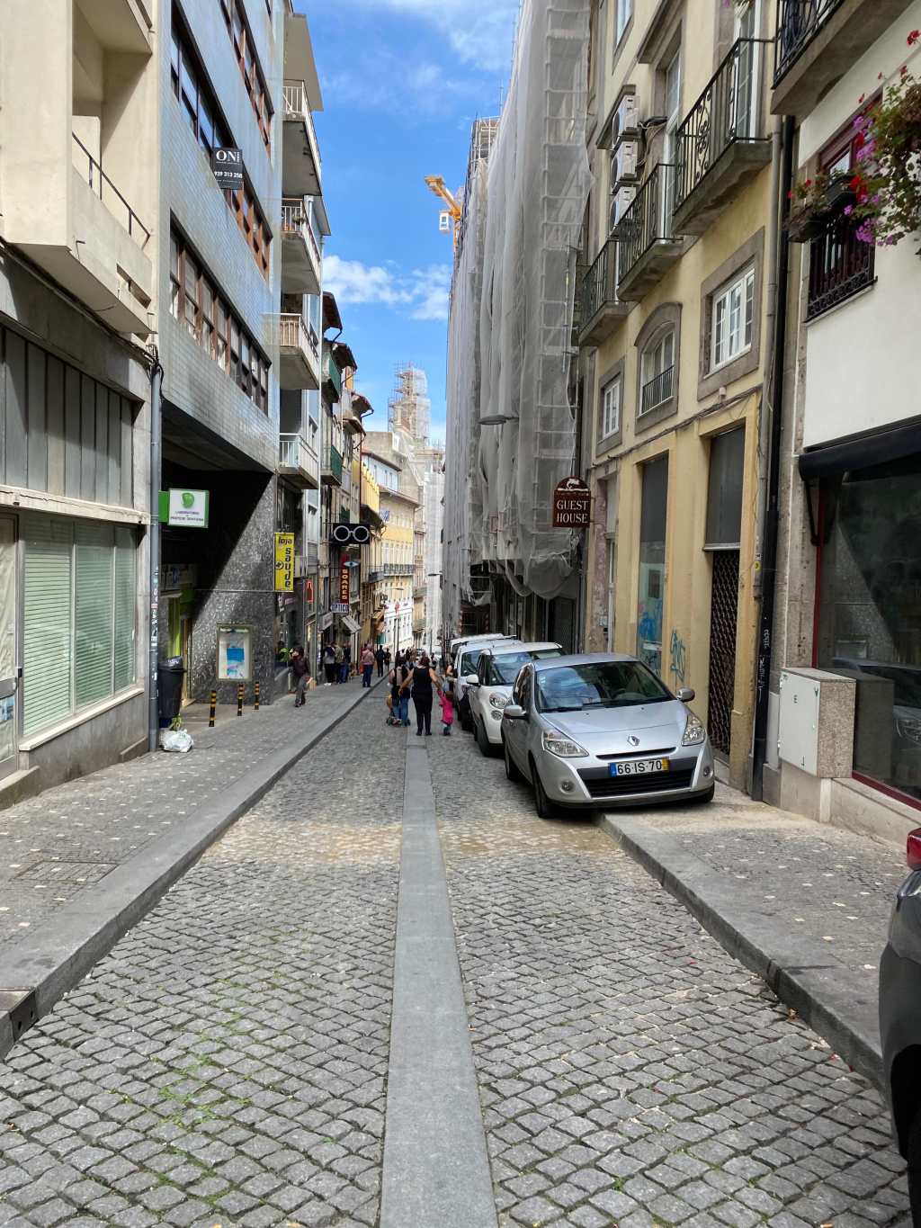 Narrow cobbled streets