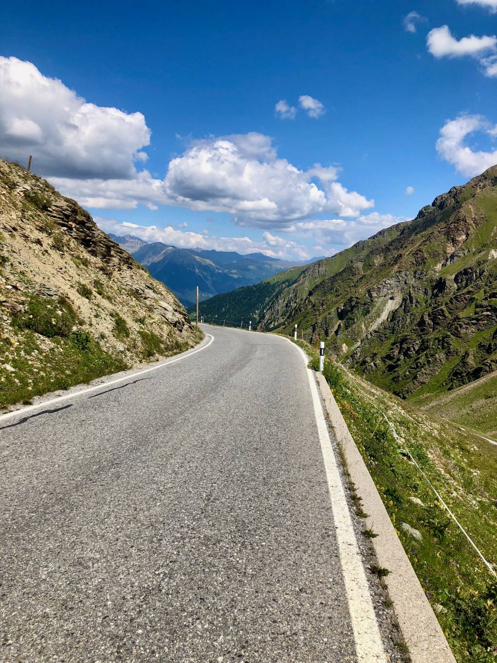 Riding through Dolomites